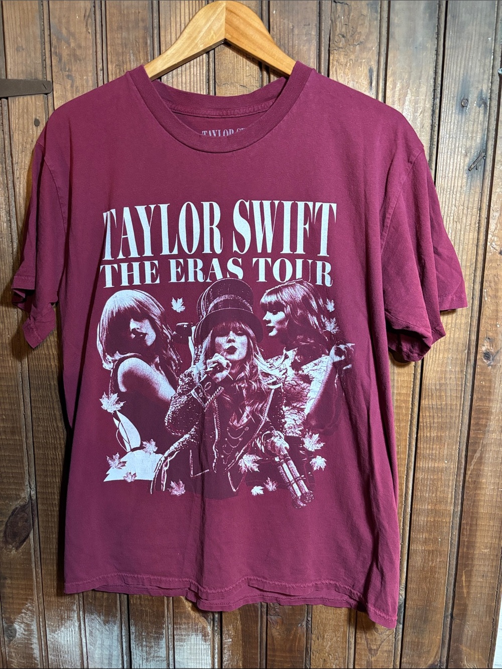 Taylor Swift Burgundy Eras Tour Photo Print Tee
